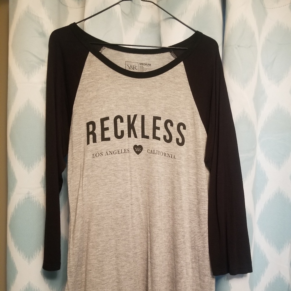Young & Reckless 3/4" Sleeve Baseball Tee